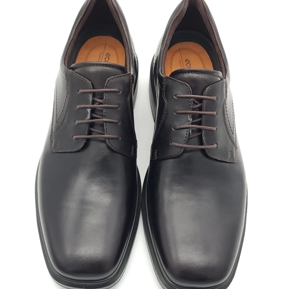 ECCO Men\'s Helsinki 2 Plain Toe Mocha Leather Shoe Size 13-13.5 EU 47